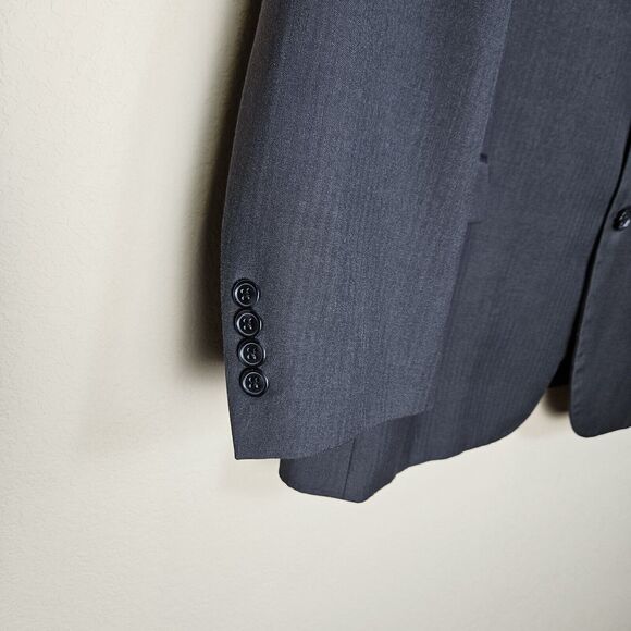 Arrow Blazer Suit Jacket Size 50R Business Charcoal Gray Work Blazer Lightweight - Picture 5 of 13